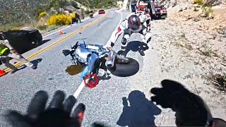 BIKER IN REAL TROUBLE - Crazy Motorcycle Moments - Ep. 573