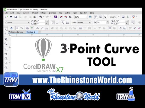 CorelDRAW 3 Point Curve Tool Basics The Rhinestone World TRWCD11