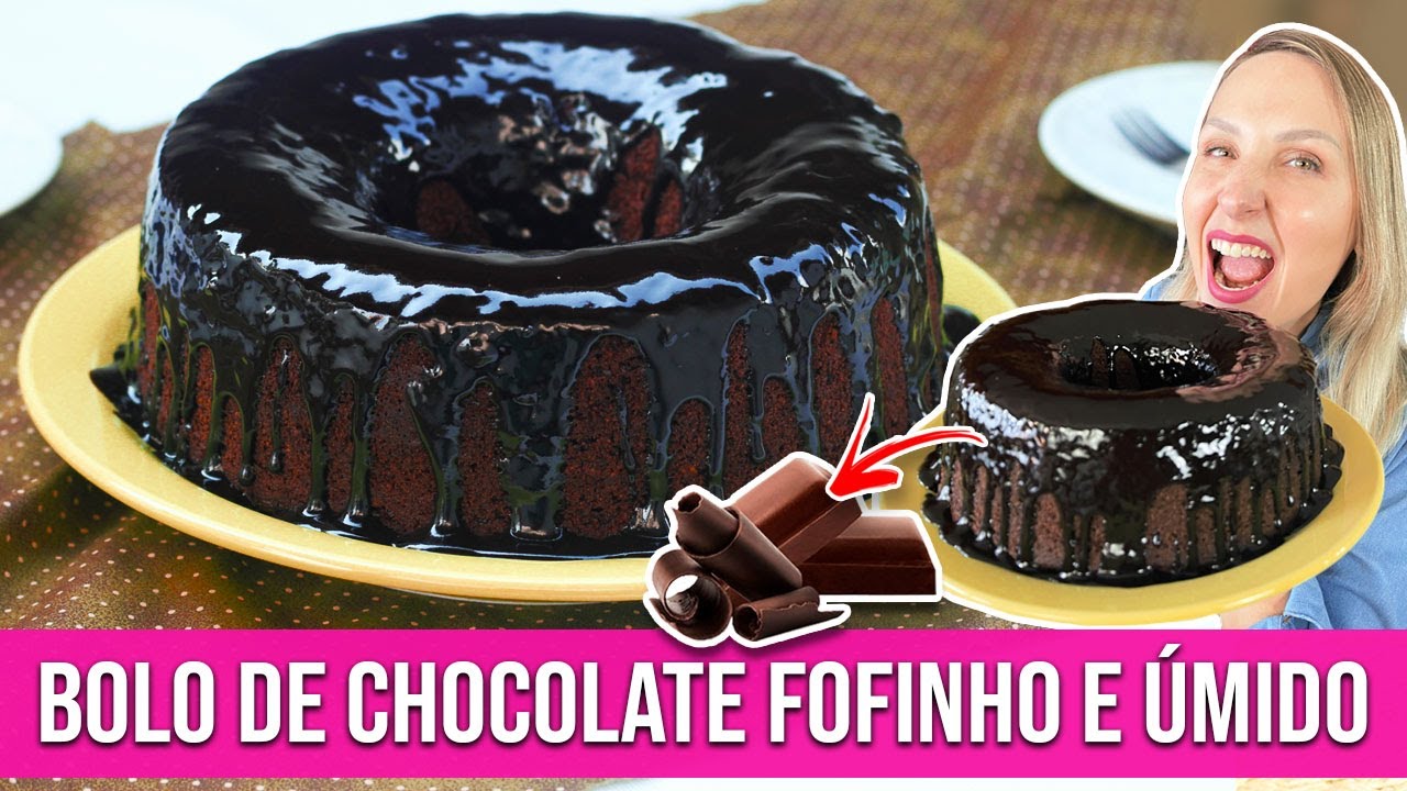 BOLO DE CHOCOLATE FOFINHO E ÚMIDO SIMPLES