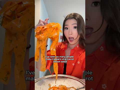 THE VIRAL CARROT RIBBON SALAD! Asian style vs. American style 🤔