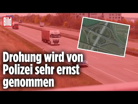 Polizeieinsatz wegen Anschlagsdrohung gegen mehrere Autobahnbrücken auf A14