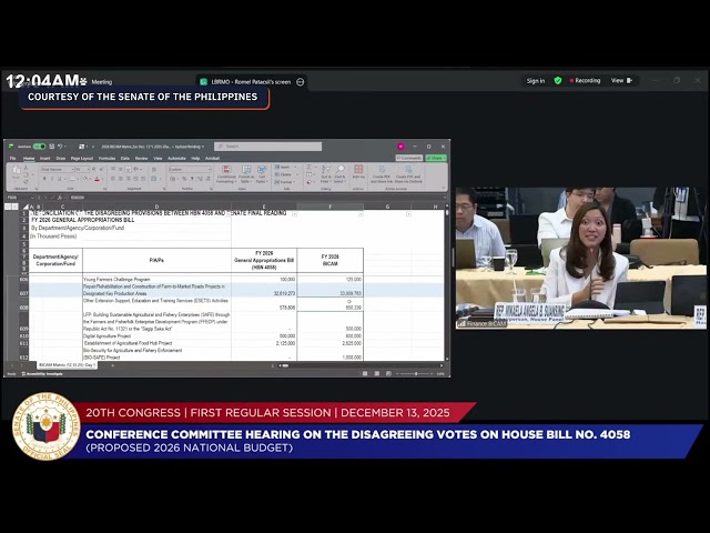 Bicam reconcile education, health, agri 2026 budgets on first day