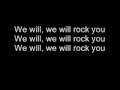 Five-We will rock you lyrics