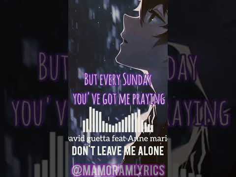 David guetta feat Anne Marie💜 don't leave me #shorts #recommended #tiktok #lyrics #vital #love
