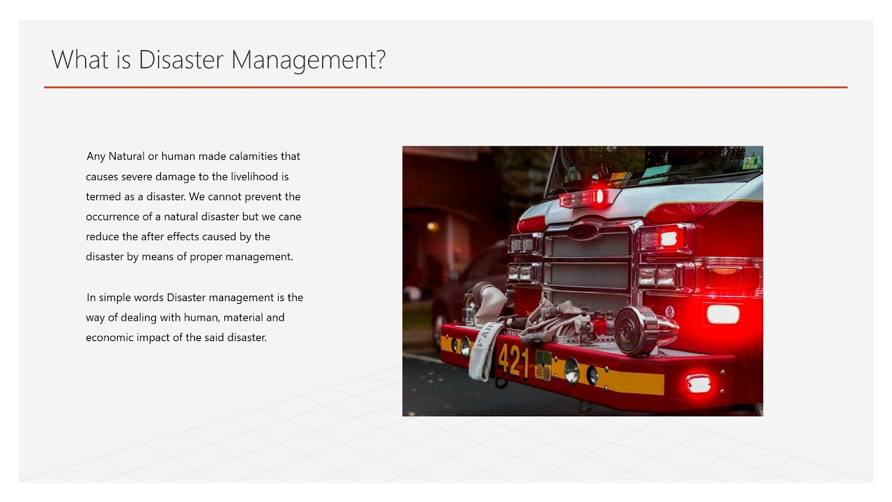Disaster Management - PowerPoint Presentation