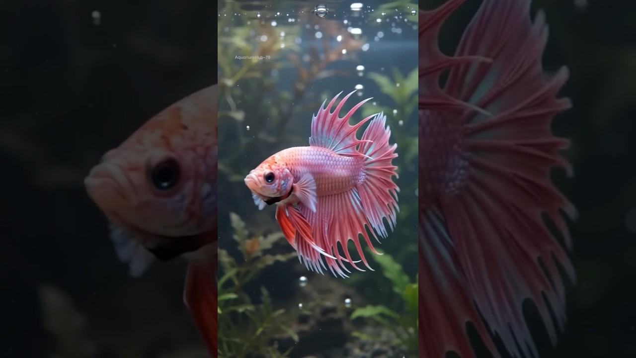 Pink Crown Tail Betta Fish #bettafish # #fish