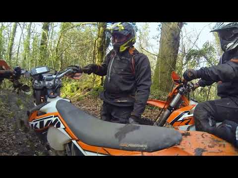 Sam Goes Over The Handlebars of his KTM 200EXC - Devon Green Laning