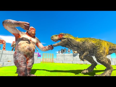 1v1 PRIMATES vs INFERNALS + CARNIVORES ARBS - HELL ARENA - Animal Revolt Battle Simulator