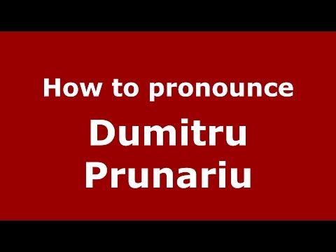 How to pronounce Dumitru Prunariu (Romanian/Romania)  - PronounceNames.com