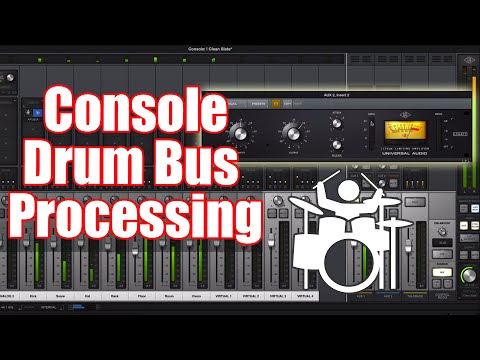 Using UAD Apollo Console to build a Drum Sub Mix Group with Buss Processing