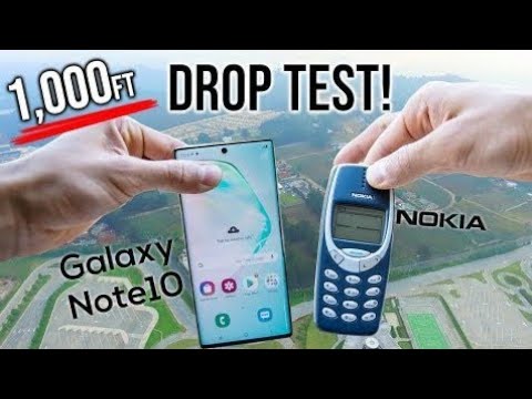 Samsung Galaxy S10 Drop Test from 1,000 Feet! - VS. Nokia 3310 | in 4K anything