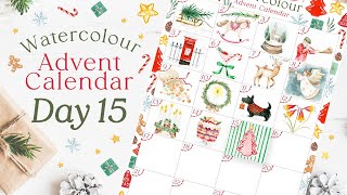 Watercolour Advent Calendar 2025 🎄 | ADVENT DAY 15