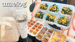 【お弁当作り置き】平日ラクする簡単おかず｜主婦の休日Vlog🍱
