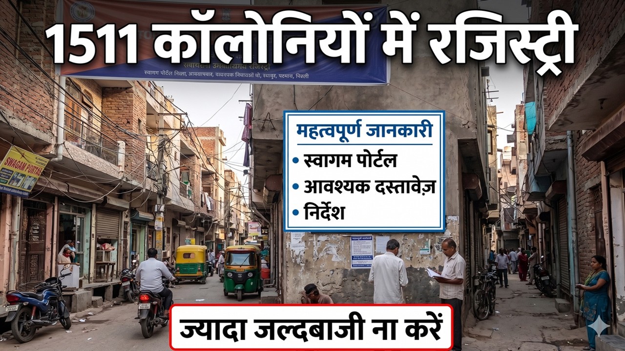 Registry in 1511 unauthorised colonies🔥SWAGAM Portal🔥Documents requirement🔥Regularisation of colony