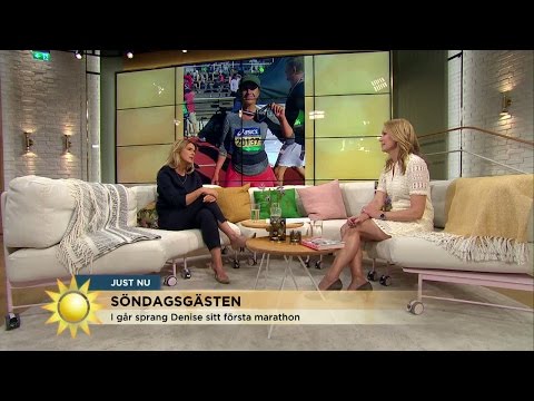 Denise Rudberg: "Marathon och att skriva bok är snarlikt" - Nyhetsmorgon (TV4)
