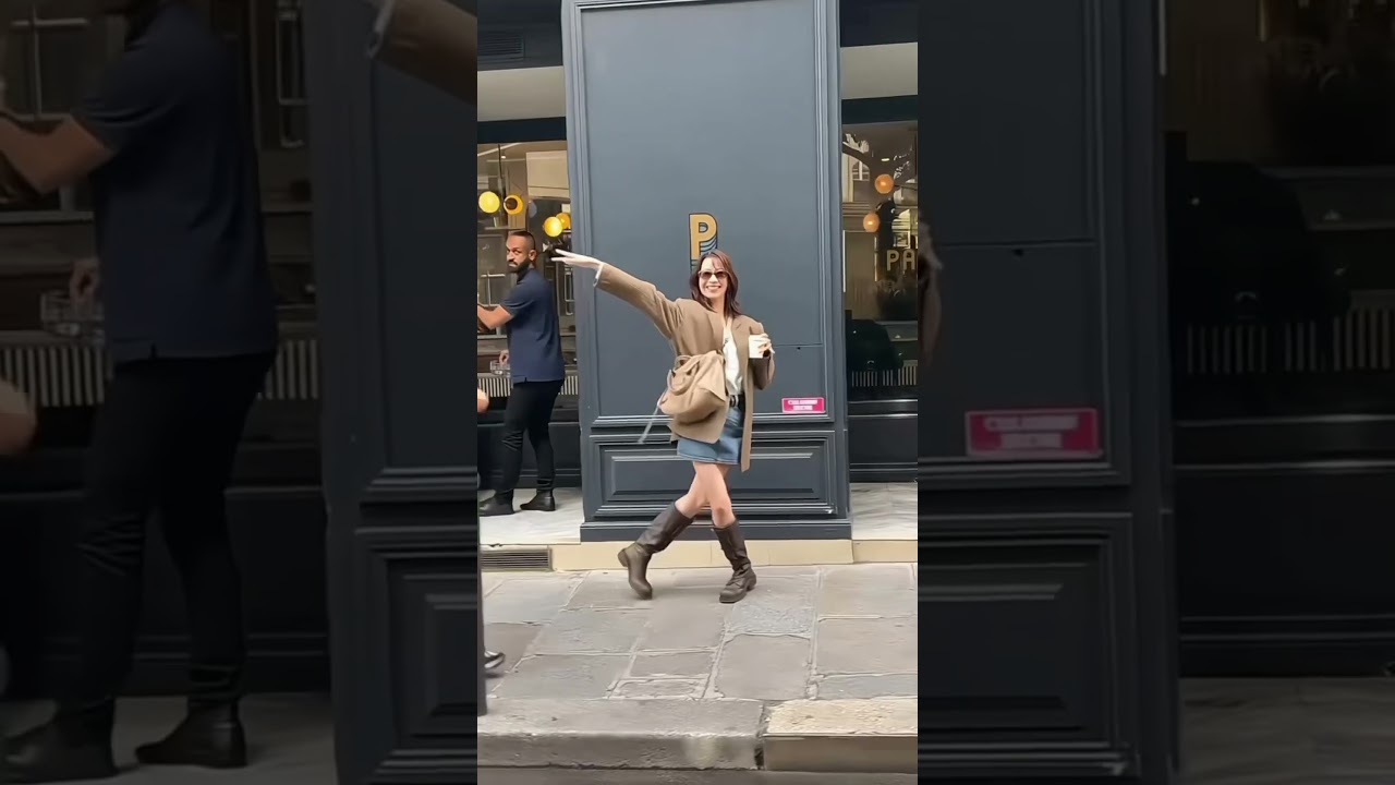 パリの街角にて(お兄さんまで踊ってくれたw) #shorts