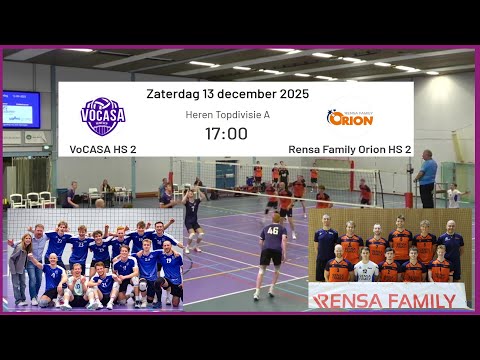 VoCASA H2 - Orion H2 (13 dec 2025, 17.00u) Topdivisie Heren Volleybal