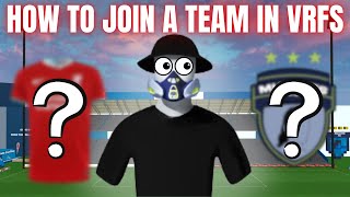 NOOB TO PRO: How To Join A Team in VRFS (vr football)