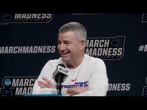 Boise State's Leon Rice, Bronco players on NCAA Tournament matchup with Northwestern