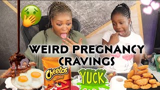 We tried out other people's weird pregnancy cravings and this happened!!