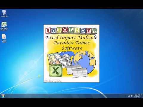 Excel Import Multiple Paradox Tables Software