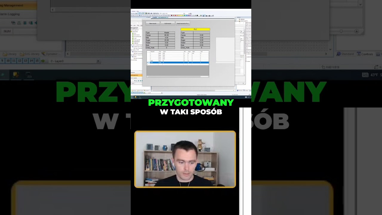 Własne receptury w HMI: dodawanie nowych rekordów