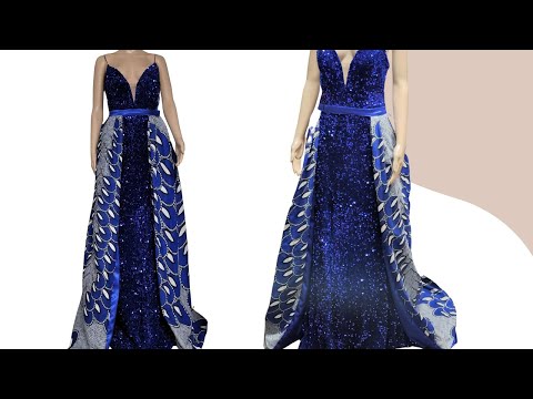 making bridal detachable train with less fabric ||...