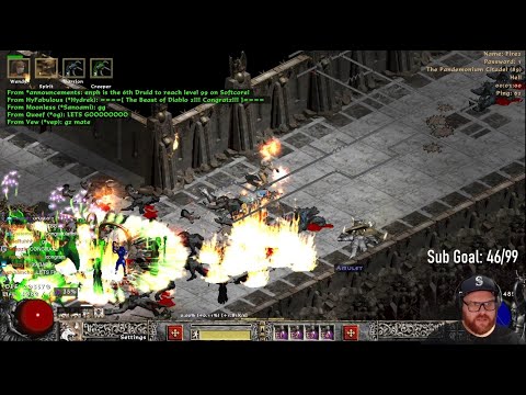 Project Diablo 2 Season 7 - Rabies Druid Hitting Level 99 + Final Build Showcase day30