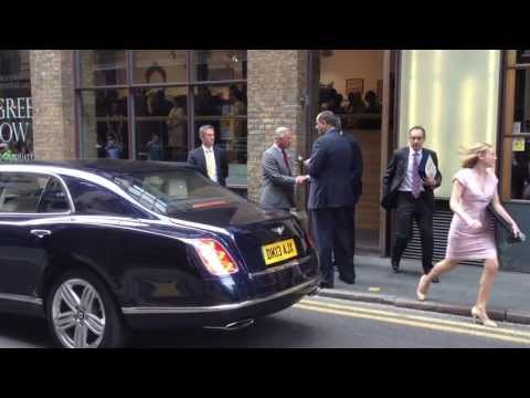 Prince Charles waving to his old buddy Toby
