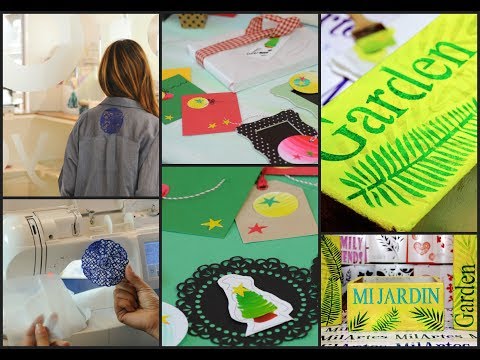 ManosalaObraTv Programa 109 - Tags y etiquetas Navidad - Bordadodo - Stencils sobre Cemento