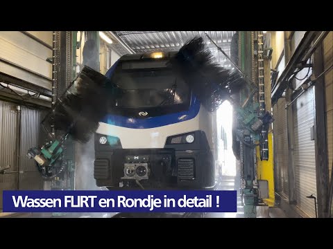 (4K) Cabview NS Trein |Flirt wassen en een rondje in detail op rangeerterrein Arnhem Berg
