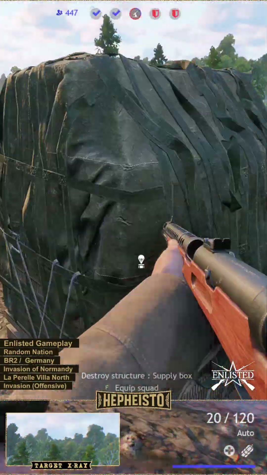 Paratrooper eliminates Tank Mk I "Grant" with GrB-39 Anti Tank Gun