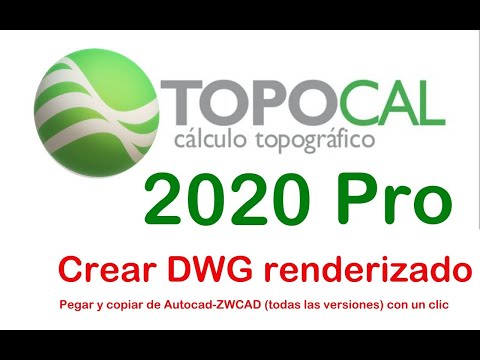 TopoCal 2020 — Crear DWG renderizado