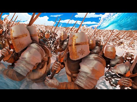 5,000,000 Crusader Knights Fight in TSUNAMI Flood! - Ultimate Epic Battle Simulator 2 UEBS 2