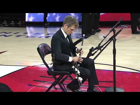 The Star Spangled Banner - Isaac Alderson, uilleann pipes, Chicago Bulls, St. Patrick's Day 2024