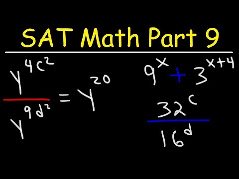 SAT Math Part 9 - Properties of Exponents and Powers - Membership