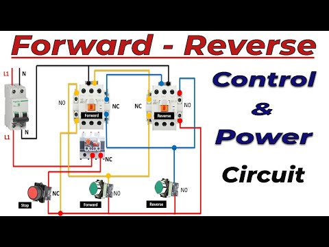 Reverse Forward Motor Starter Wiring | forward reverse power and control circuit diagram in urdu.