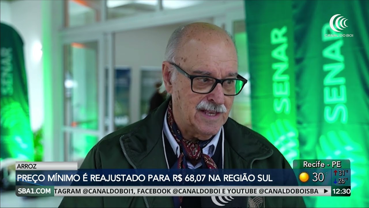 Preço mínimo do arroz é reajustado para R$ 68,07 no sul do Brasil
