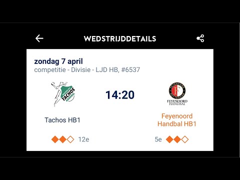 Tachos HB1 - Feyenoord handbal HB1