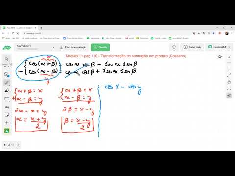 Transformação da subtração em produto (cosseno) video 4