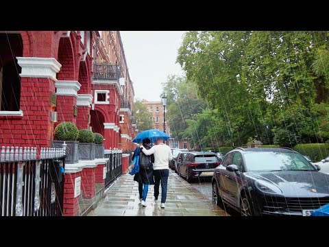 Rainy London Walk 🌧 | Earls Court To Kensington 🌂 | September 2021