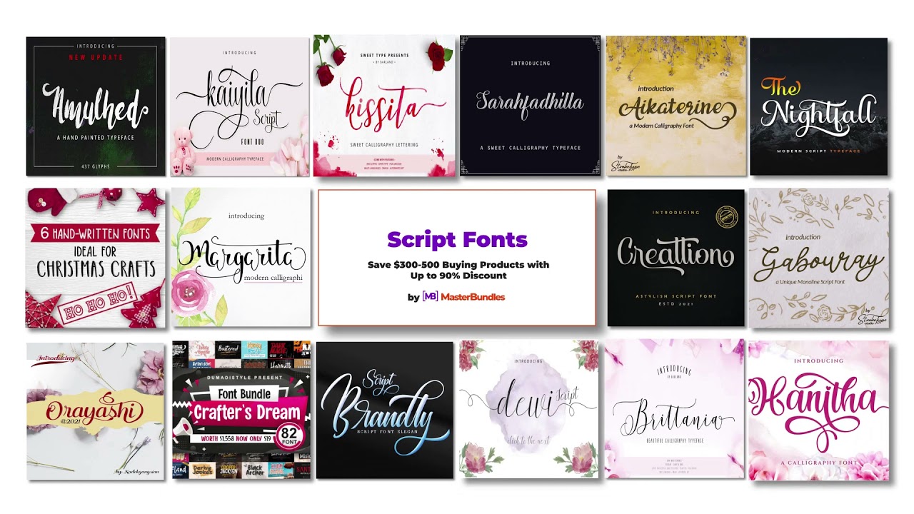 Best Script Fonts - MasterBundles