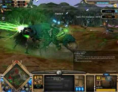 Dawn of War-Great Knarloc feasts on necrons