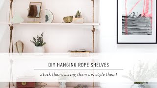 DIY Hanging Rope Shelves | Furniture & Interior Design Tutorial | Mr Kate