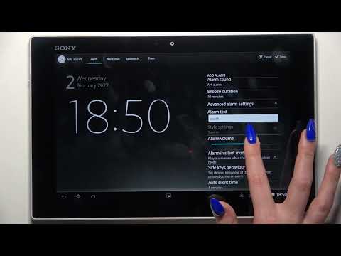 How to Set Up Alarm Clock on Sony Xperia Tablet Z - Manage Alarm Settings