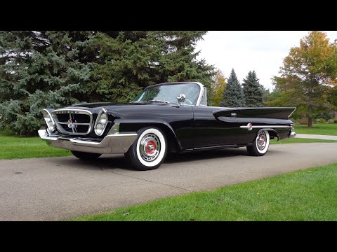 1961 Chrysler 300G 300 G Convertible in Black & Engine Sound on My Car Story with Lou Costabile