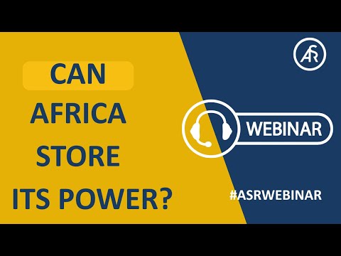 ASR Webinar: Regulating Energy Storage in Africa