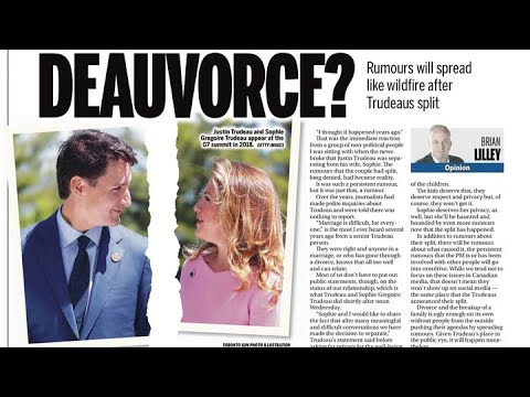 BATRA’S BURNING QUESTIONS Reflecting on Prime Minister Justin Trudeau's divorce