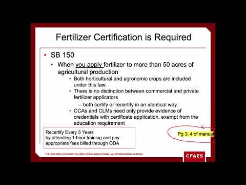 2021 Fertilizer Certification Training