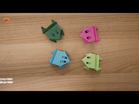 Origami-Anleitung: Springfrosch